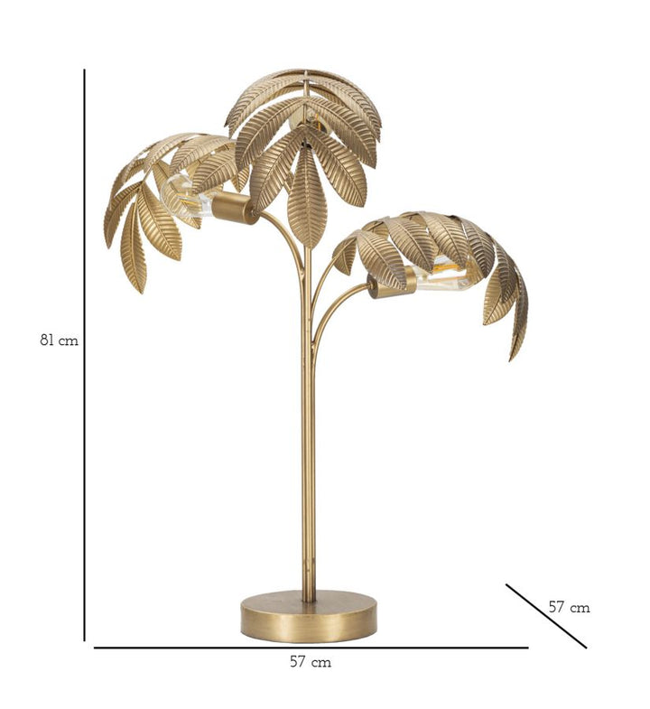 Glam bordlampe i guldfarve, metal – 57x81 cm