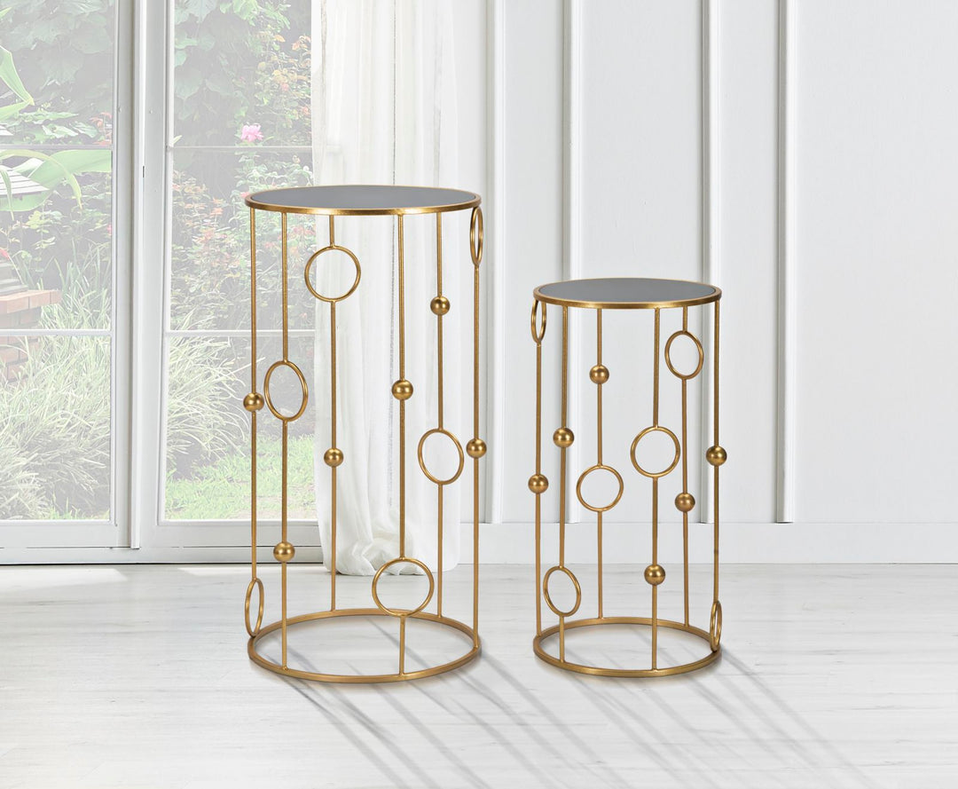 Glam borde i guldfarve, metal og MDF – 50x100 og 40x80 cm