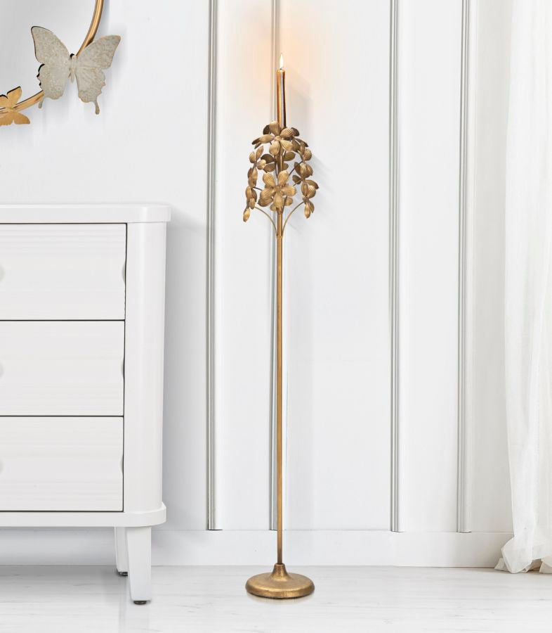 Glam lysestage i guldfarve, jern – 17x93 cm