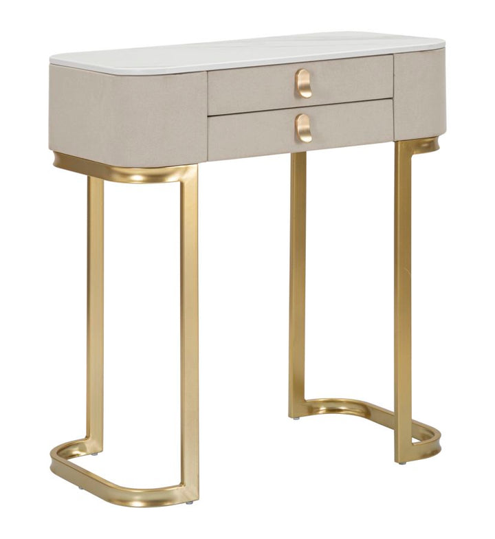 Glam konsolbord i træ, mdf og metal – 70x40x80 cm