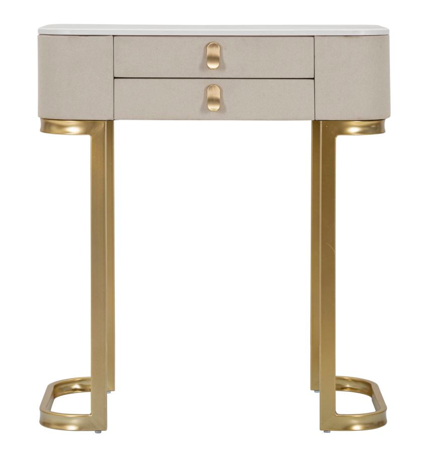 Glam konsolbord i træ, mdf og metal – 70x40x80 cm