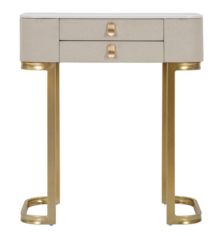 Glam konsolbord i træ, mdf og metal – 70x40x80 cm