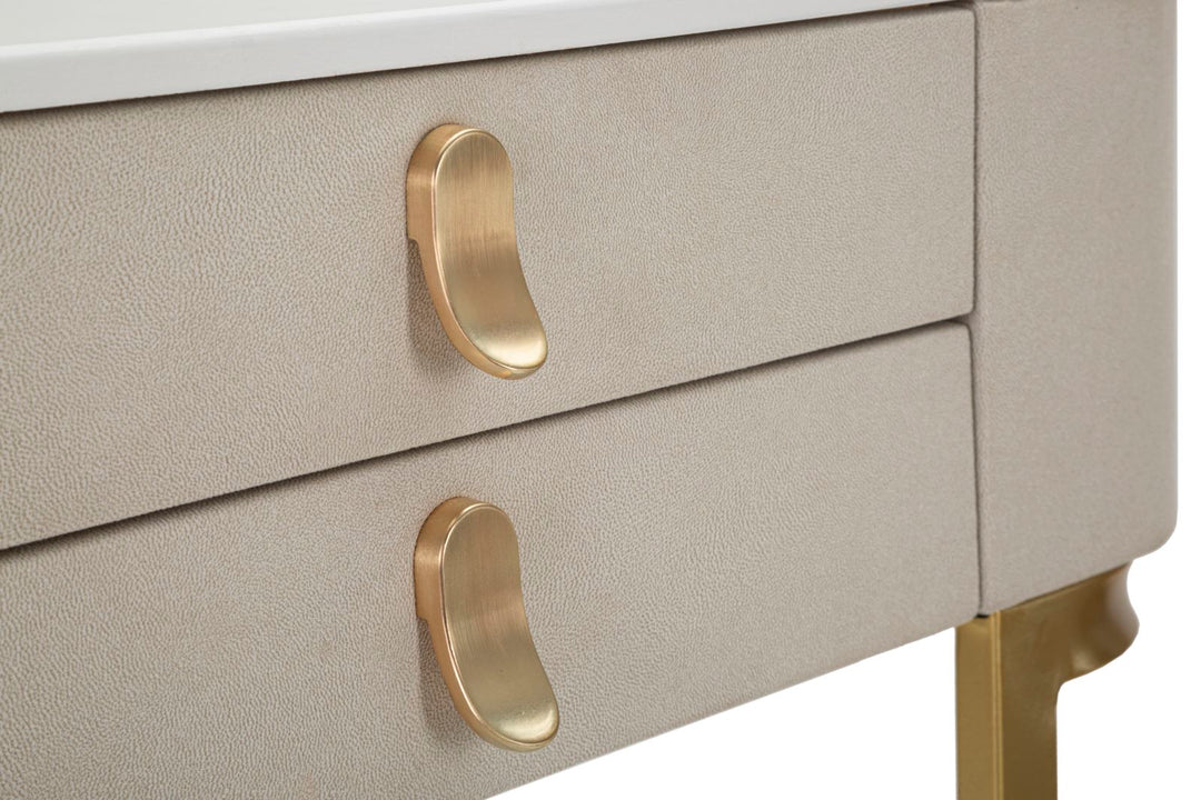 Glam konsolbord i træ, mdf og metal – 70x40x80 cm