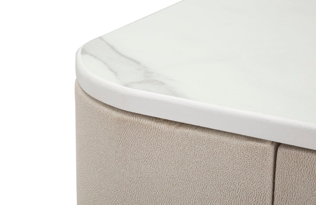Glam konsolbord i træ, mdf og metal – 70x40x80 cm