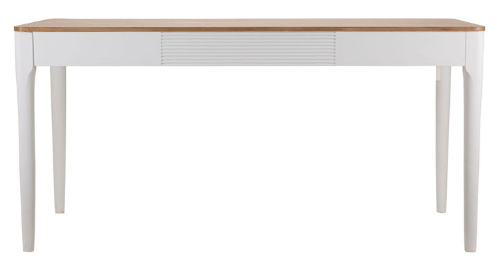 Boho chic bord, hvid, træ, mdf og metal – 180x90x80 cm