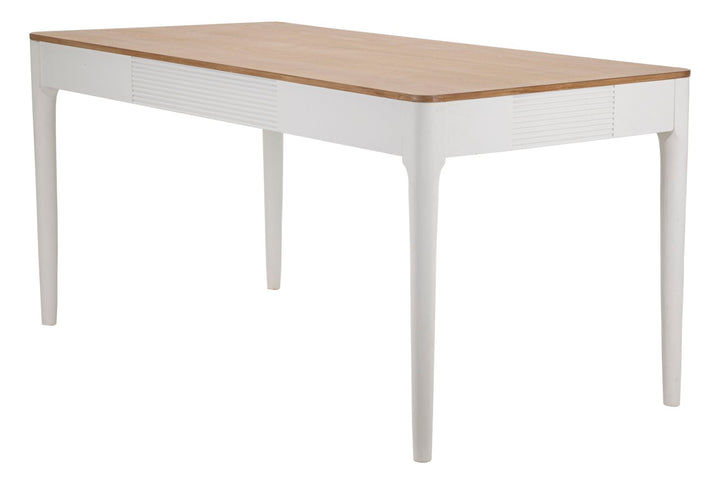 Boho chic bord, hvid, træ, mdf og metal – 180x90x80 cm
