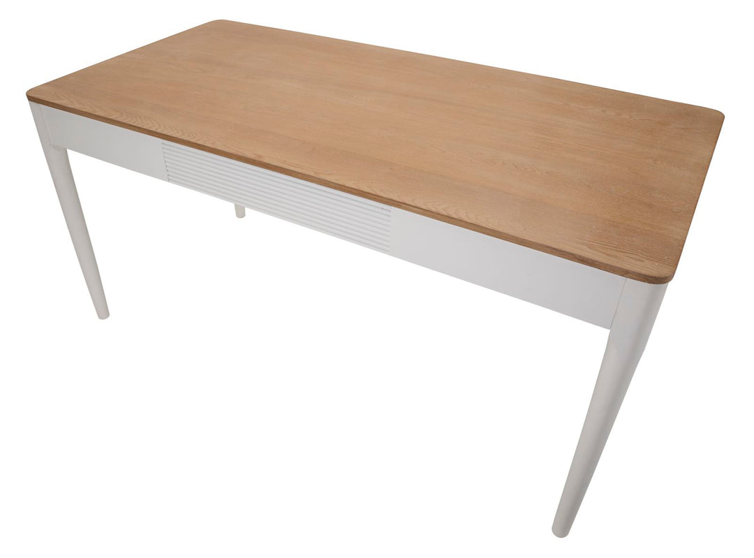 Boho chic bord, hvid, træ, mdf og metal – 180x90x80 cm