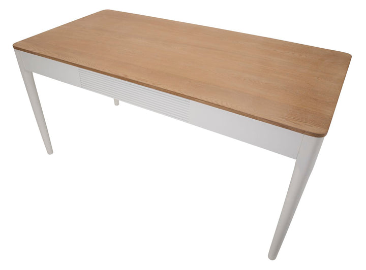Boho chic bord, hvid, træ, mdf og metal – 180x90x80 cm