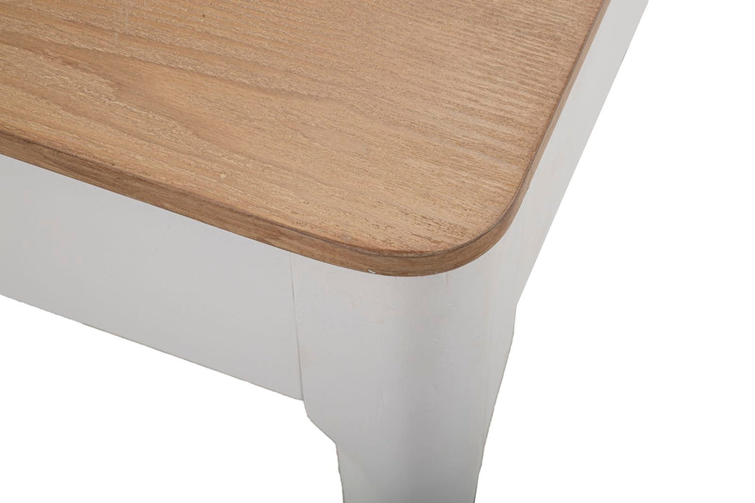 Boho chic bord, hvid, træ, mdf og metal – 180x90x80 cm