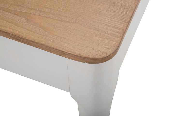 Boho chic bord, hvid, træ, mdf og metal – 180x90x80 cm