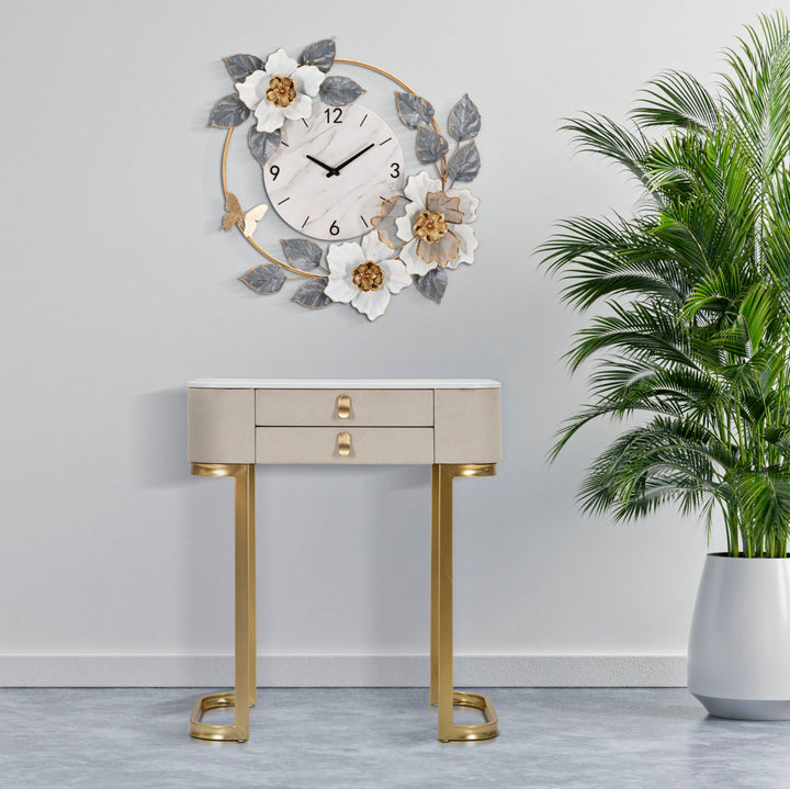 Glam konsolbord i træ, mdf og metal – 70x40x80 cm