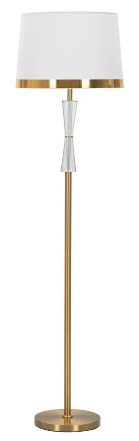 Glam bordlampe i guldfarve, jern, glas og stof – 40x153 cm
