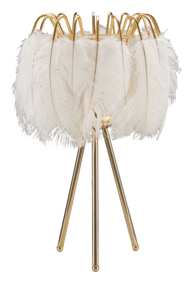 Glam bordlampe i guldfarve, jern og plast – 40x60 cm