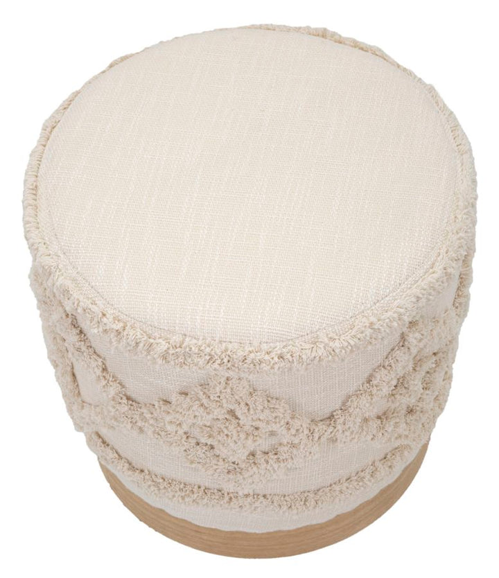Boho chic taburet i fyrretræ, mdf – 40x40 cm