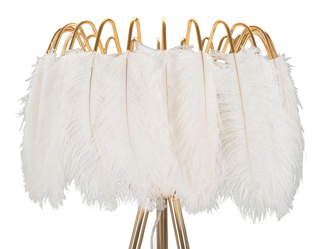 Glam bordlampe i guldfarve, jern og plast – 46x147 cm