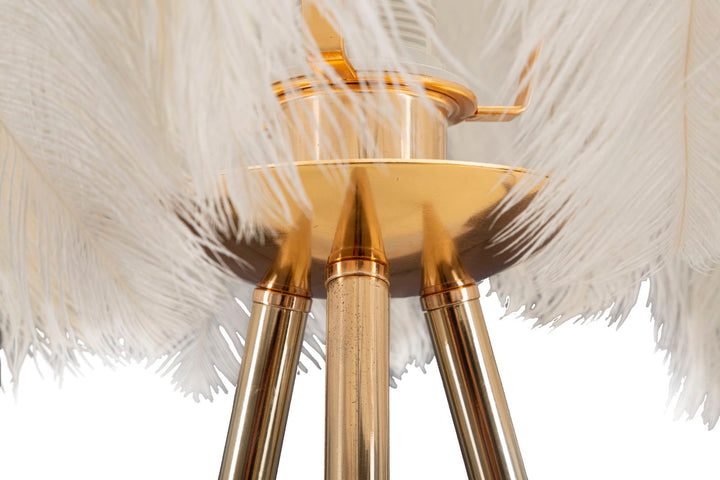 Glam bordlampe i guldfarve, jern og plast – 40x60 cm