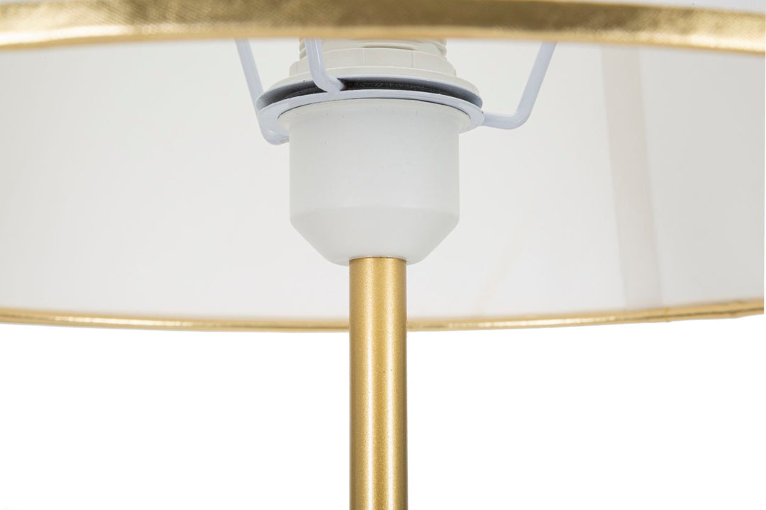 Glam bordlampe i guldfarve, metal og stof – 61x154 cm