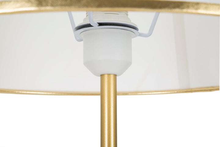 Glam bordlampe i guldfarve, metal og stof – 61x154 cm