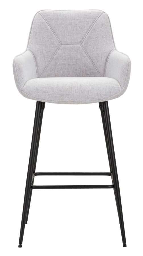 Glam barstol i træ, metal og stof – 55x55x109 cm