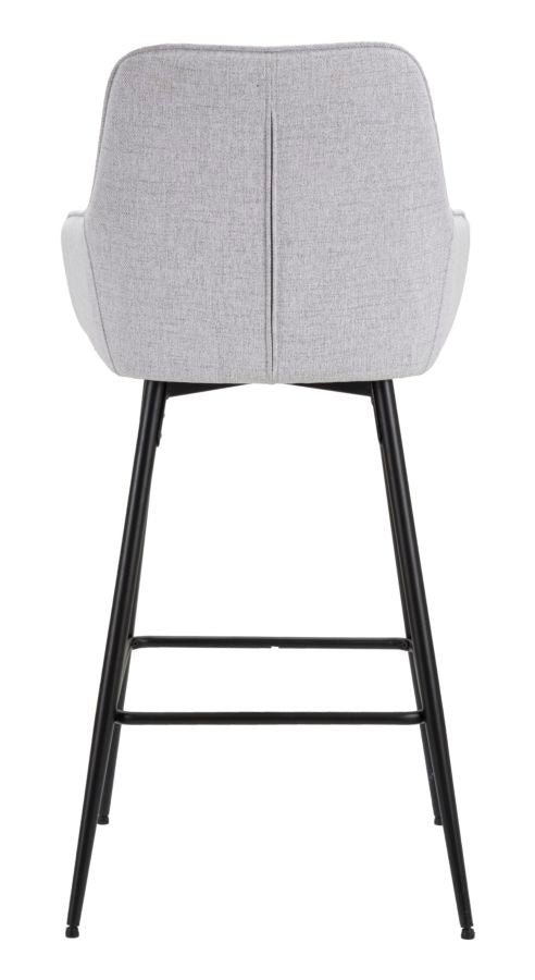 Glam barstol i træ, metal og stof – 55x55x109 cm