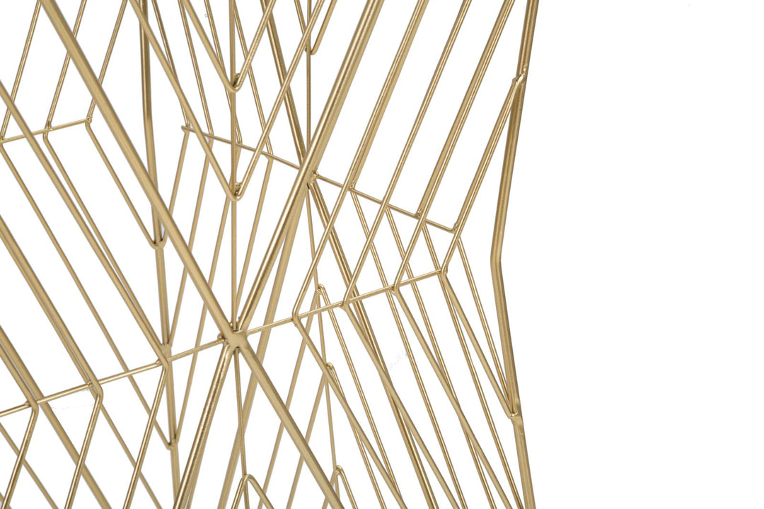 Glam sidebord i guldfarve, jern og glas – 50x50x100 cm