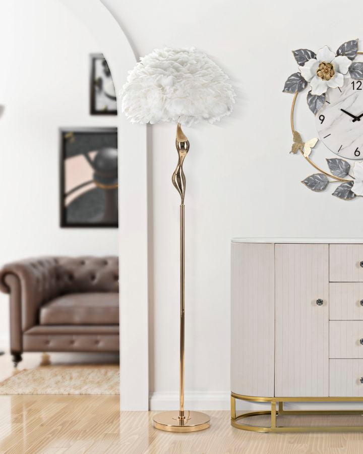 Glam lampe i jern og stof – 50x165 cm