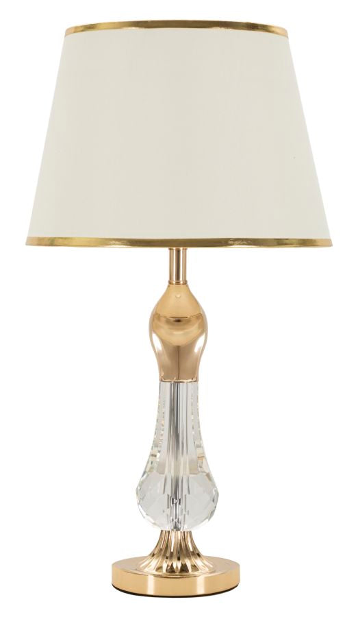 Glam bord i jern, glas og stof – 33x59 cm