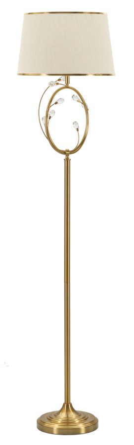 Glam lampe i jern, glas og stof – 38x170 cm
