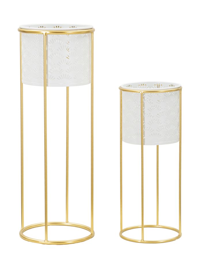 Glam vase i guldfarve, metal – 17x46 14x34 cm