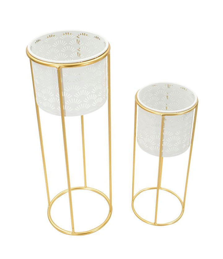Glam vase i guldfarve, metal – 17x46 14x34 cm