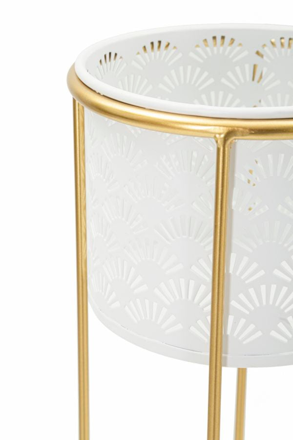 Glam vase i guldfarve, metal – 17x46 14x34 cm