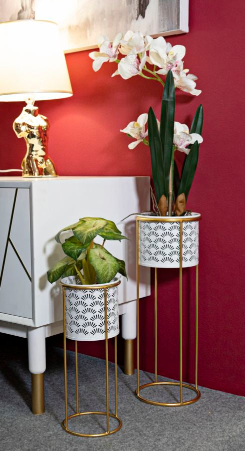 Glam vase i guldfarve, metal – 17x46 14x34 cm
