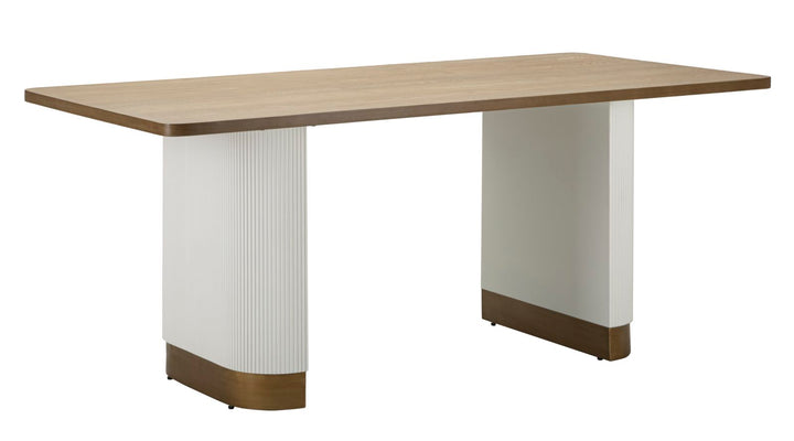 Bord i mdf, træ og jern – 180x90x76 cm