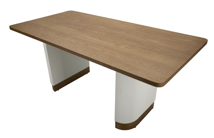 Bord i mdf, træ og jern – 180x90x76 cm
