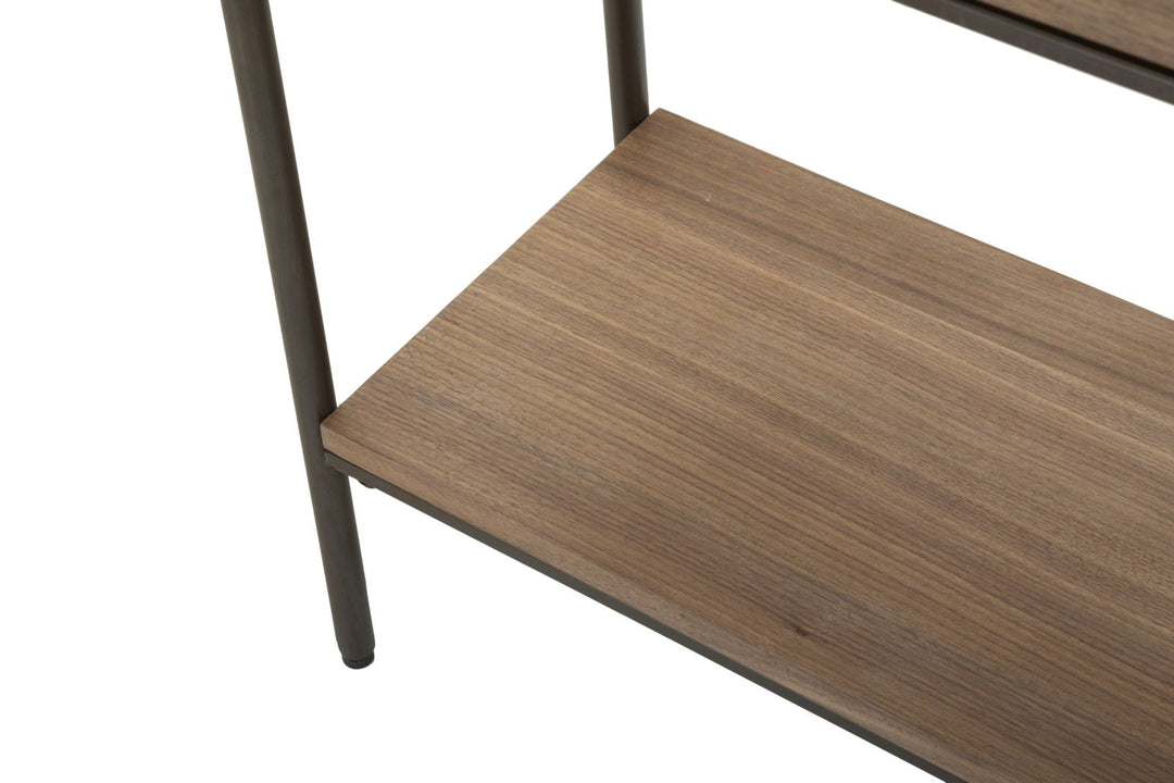 Konsolbord i træ og jern – 120x31x72 cm