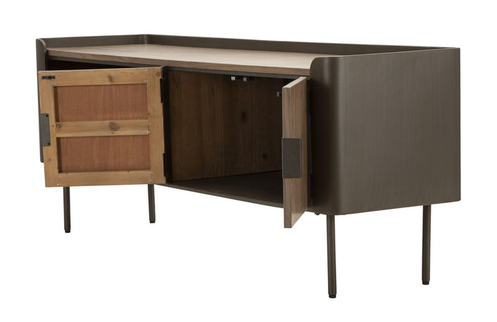 Tv-møbel i træ og jern – 150x42x58 cm