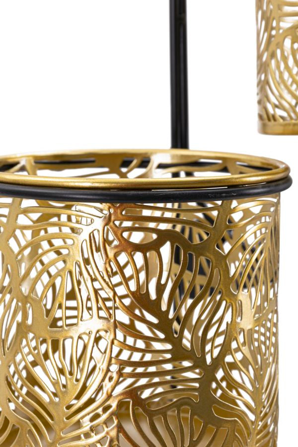 Glam vaser i guldfarve, metal – 27x14x48 cm