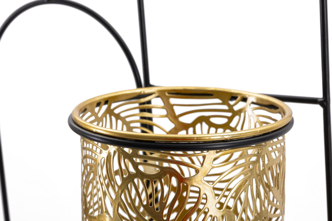 Glam vaser i guldfarve, metal – 27x14x48 cm
