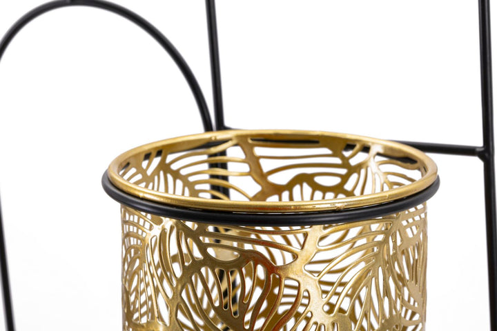 Glam vaser i guldfarve, metal – 27x14x48 cm