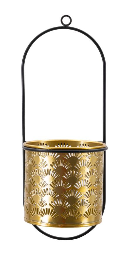Glam vase i guldfarve, metal – 14x14x37 cm
