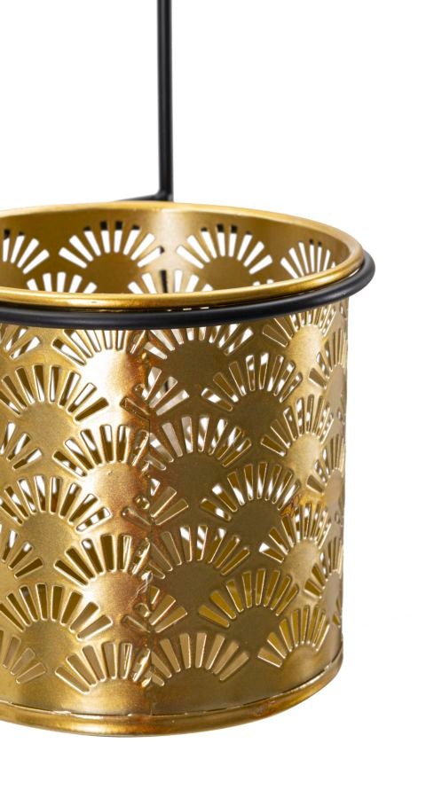 Glam vase i guldfarve, metal – 14x14x37 cm