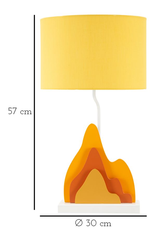Bord i mdf, jern og stof – 30x57 cm