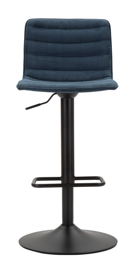Barstol i sort, jern, træ og polyester – 43x49x5 85x5 82x5 cm
