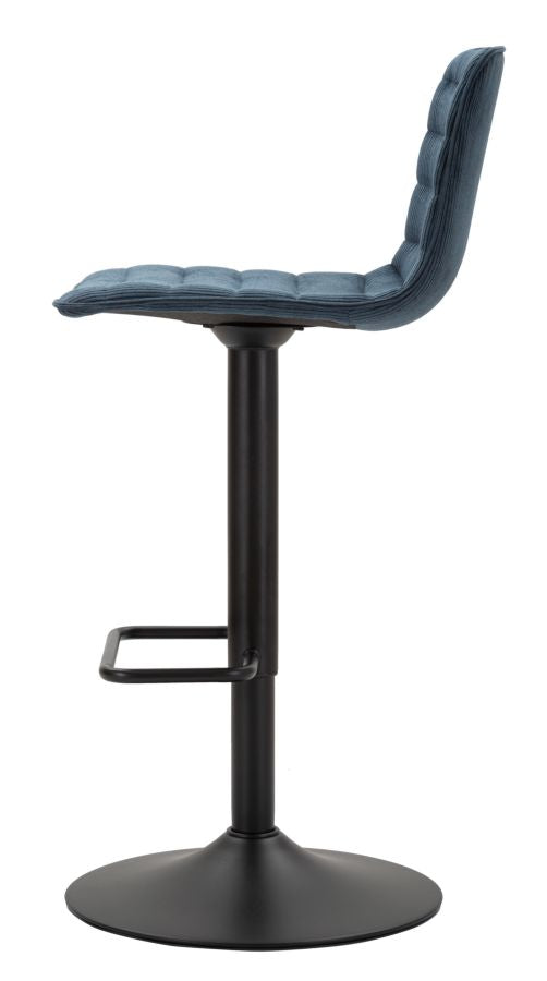 Barstol i sort, jern, træ og polyester – 43x49x5 85x5 82x5 cm