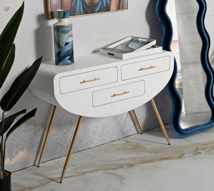 Konsolbord i mdf og jern – 110x40x80 cm