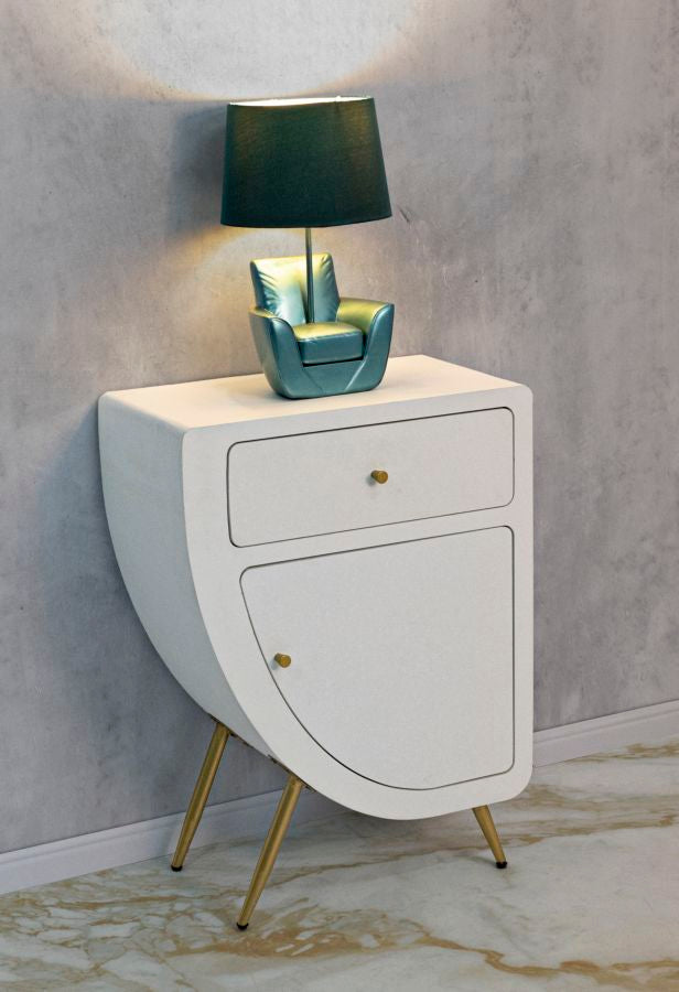 Sengebord i mdf og jern – 60x32x79 cm