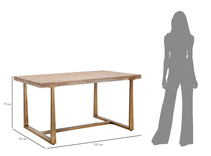 Bord i mdf og jern – 150x90x78 cm