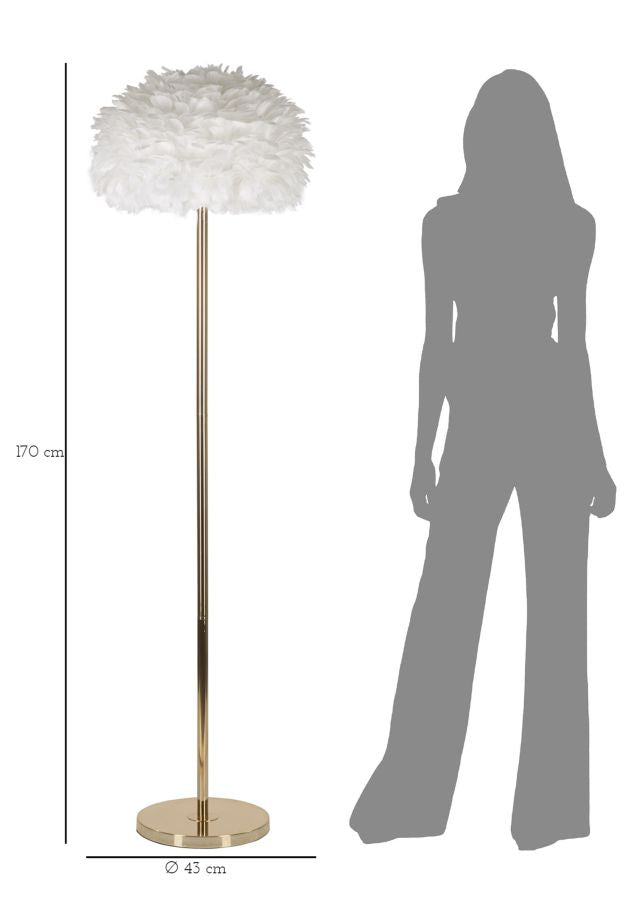 Glam lampe i jern og plast – 43x170 cm