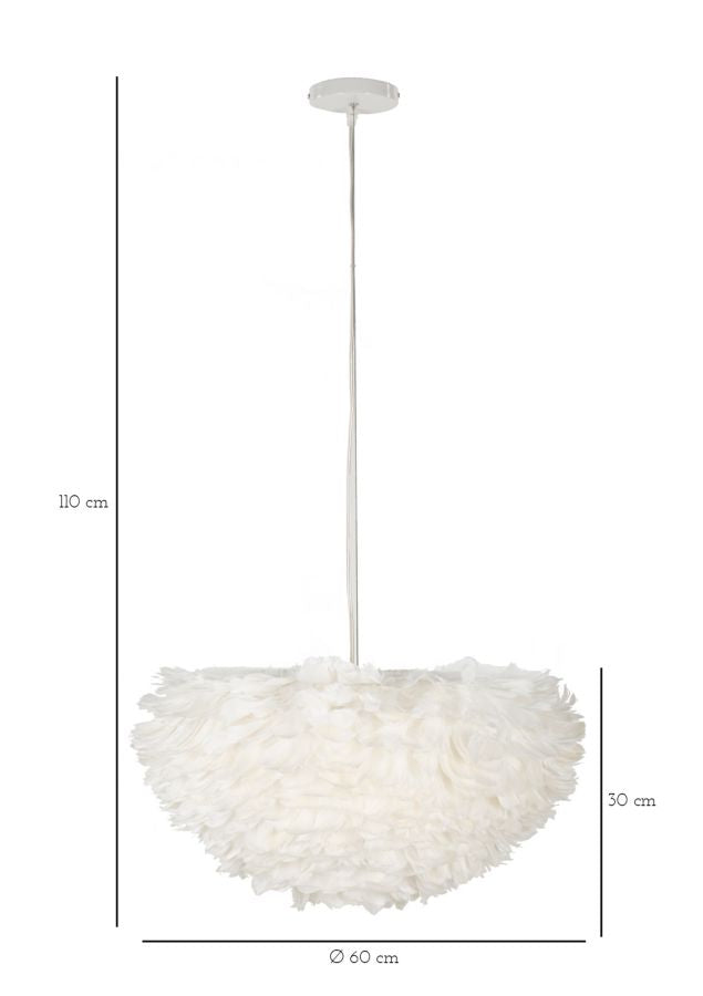 Glam lampe i jern og plast – 60x30 cm