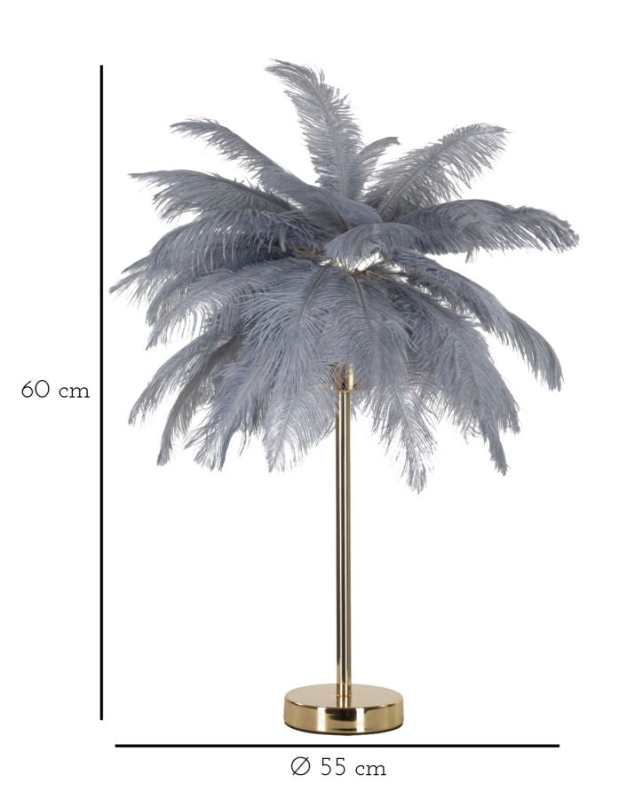 Glam bordlampe i guldfarve i jern og plast – 55x60 cm